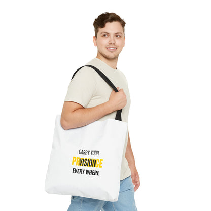 "Carry The Vision." All-Over-Print Leadership Tote
